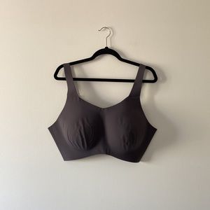 Knix Catalyst Sports Bra GreyWide Strap Wireless High Impact Support Size 8+